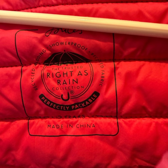 Joules Kinnaird Padded Waterproof Rain Jacket colorful Horse print 3 - Picture 7 of 8